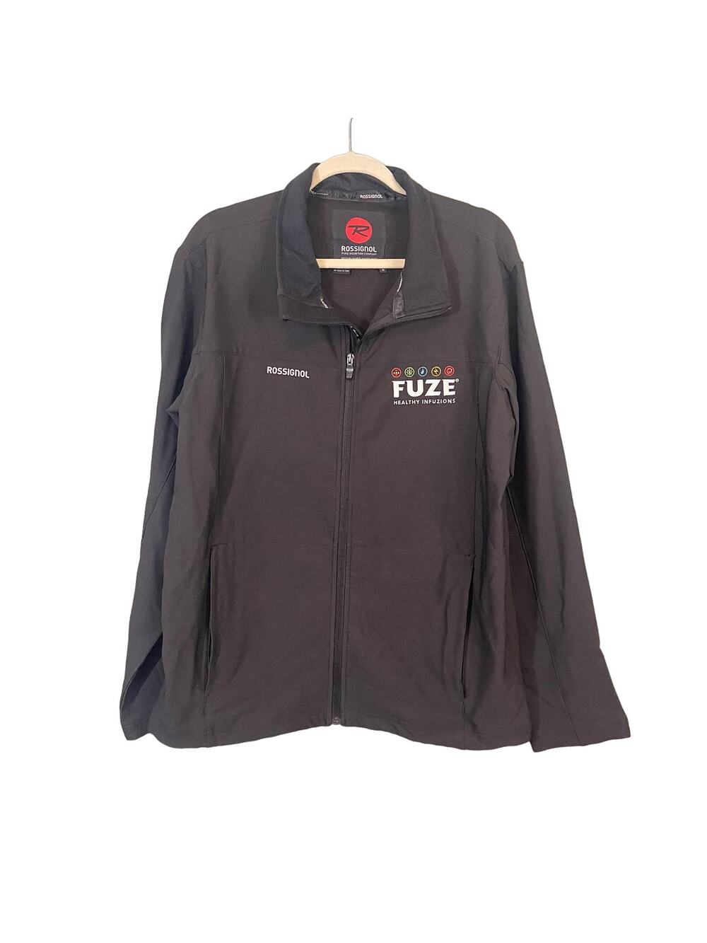 Rossignol Fuze Jacket Size XL Black Healthy Infuzions Mountain Outdoor Gorpcore